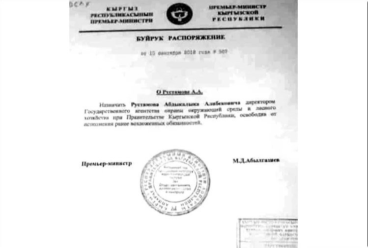 Почему глава Лесхоза Киргизии сохранил свой пост?